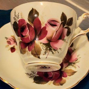 Regency "Roses" English Bone China cup and saucer set, *Collector's item*
